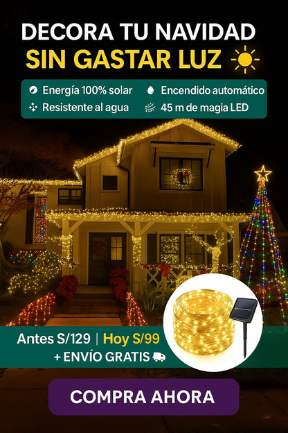 SolarBright - Rollo Luces Solares de 45 Metros