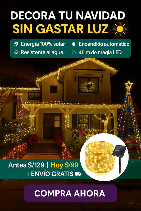 SolarBright - Rollo Luces Solares de 45 Metros